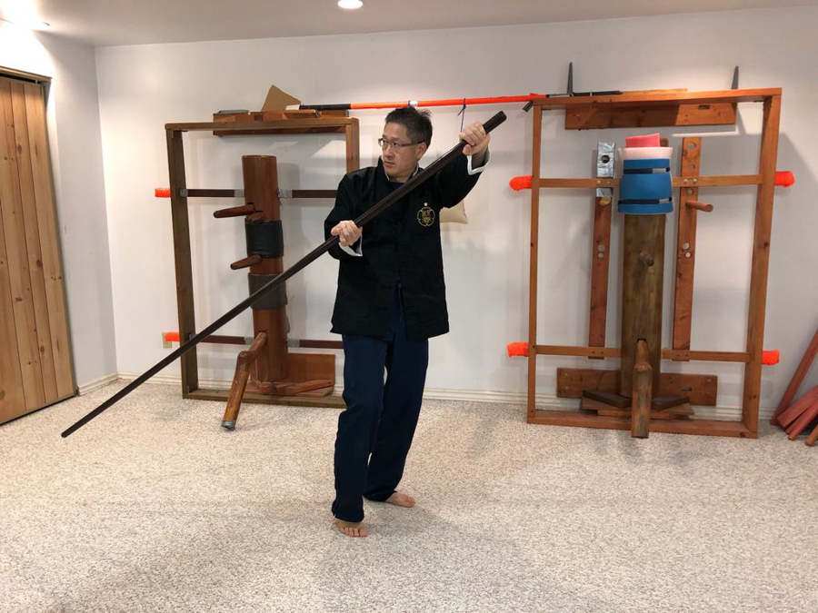 back: Sifu Benny and his students - front: Master S. Fung in the middle