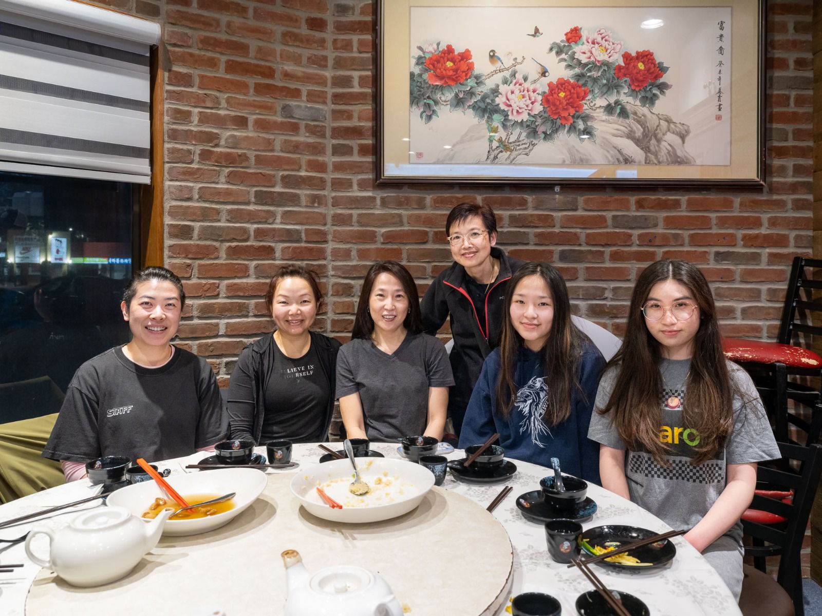 Students practising double sticky hands